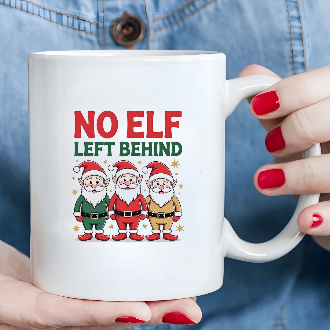 Taza de elfo de Navidad de dibujos animados de 11oz, taza de bebida caliente para niños, regalo de Navidad, taza de oficina familiar