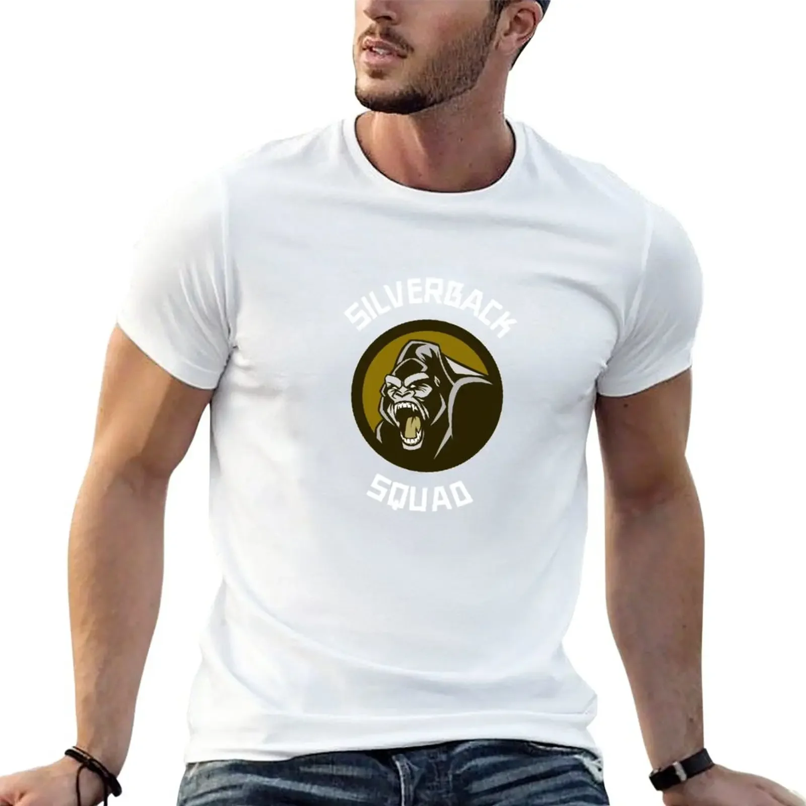 New Silverback Gorilla Squad T-Shirt custom t shirts sweat shirt Aesthetic clothing big and tall t shirts for men heavyweight image 2