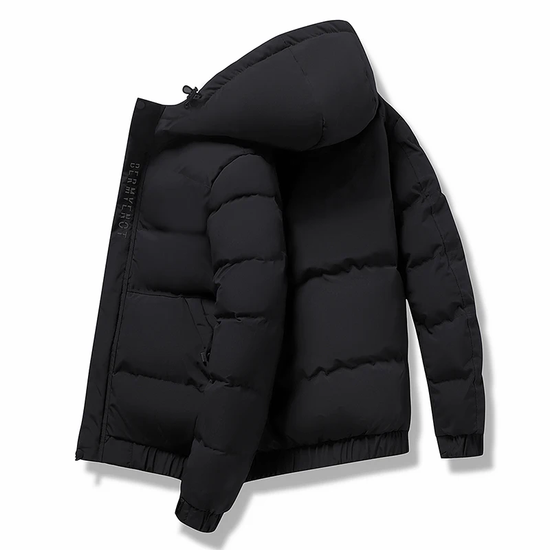 Parka da uomo Cappotto con cappuccio caldo spesso Piumino imbottito in cotone Giacca trapuntata casual da uomo Autunno Inverno Capispalla Abbigliamento Top