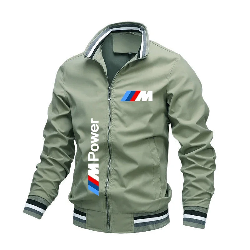 Chaqueta de motocicleta con estampado de logotipo M Power para hombre, ropa deportiva de motociclista de carreras de gran tama