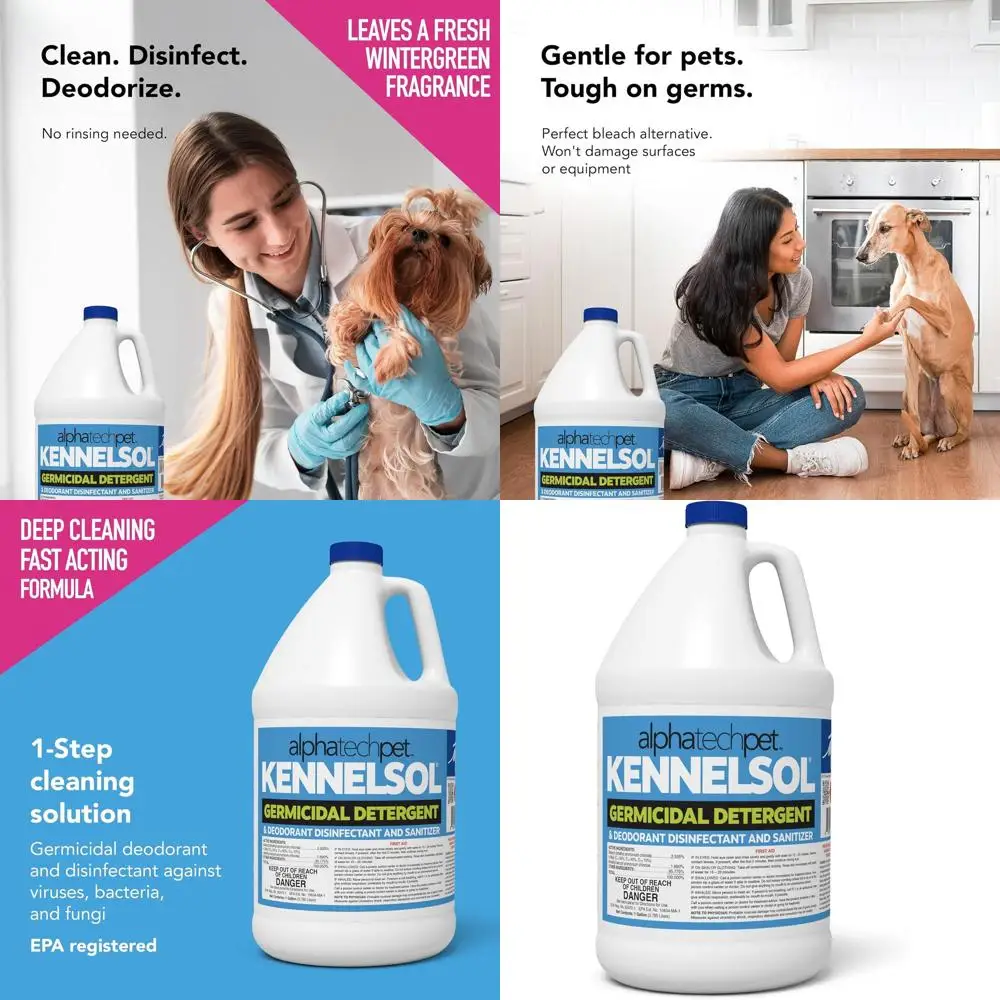 

Wintergreen Scent KennelSol 1-Step Cleaner & Disinfectant, 1 Gallon, Kills Bacteria & Viruses, Deodorizes by Alpha Tech Pet