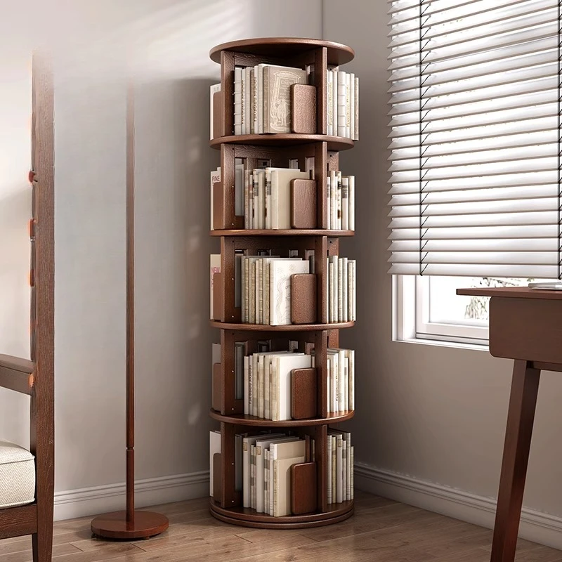 

otating bookshelf 360 degree bookcase, home reading storage picture book shelf, children's Internet celebrity floor shelf