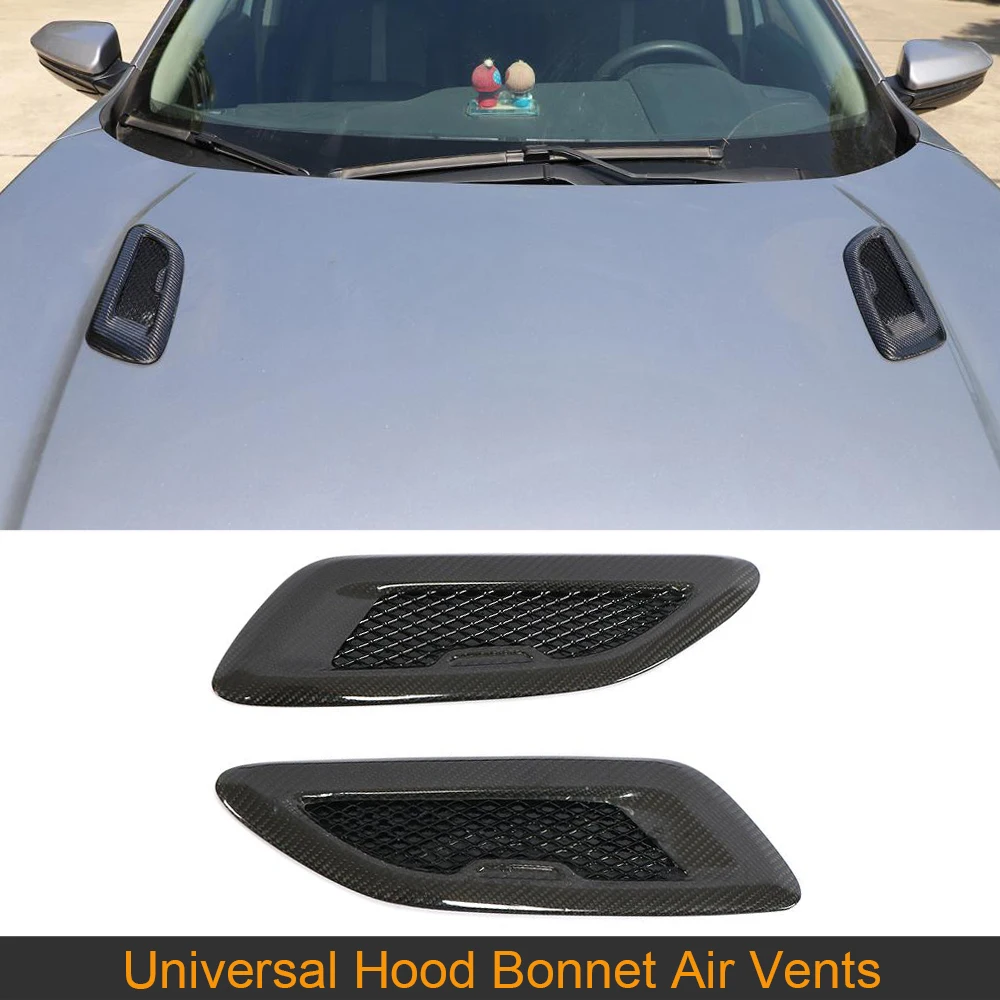 Universal Hood Bonnet Air Vents For Bmw F80 F82 F83 E46 E90 For Benz W204 W205 For Audi A3 A4 S4 A5 S5Carbon Fiber Accessories-image