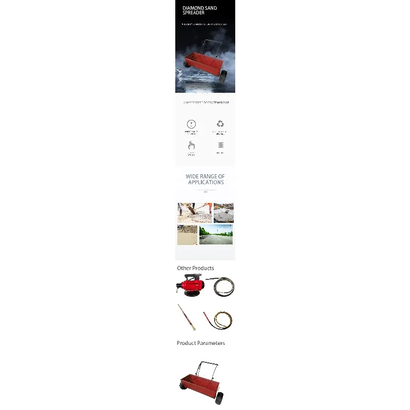 Pull type manual dry shaking material spreader Construction spreader