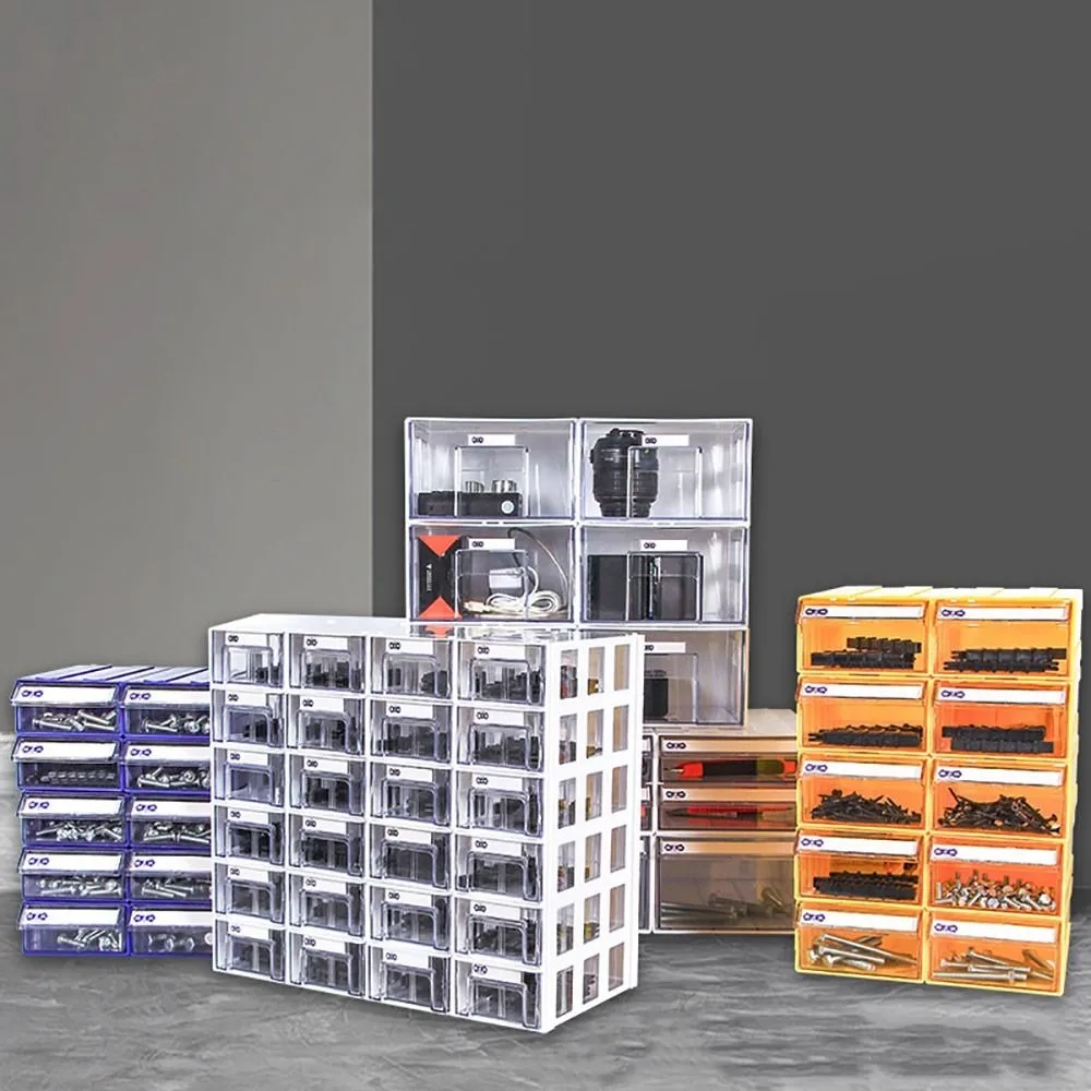 Multicolor Drawer Style Storage Box Plastic Hardware Parts Sorting Organizing Boxes Shelves DIY Accessories Tool Storage Case