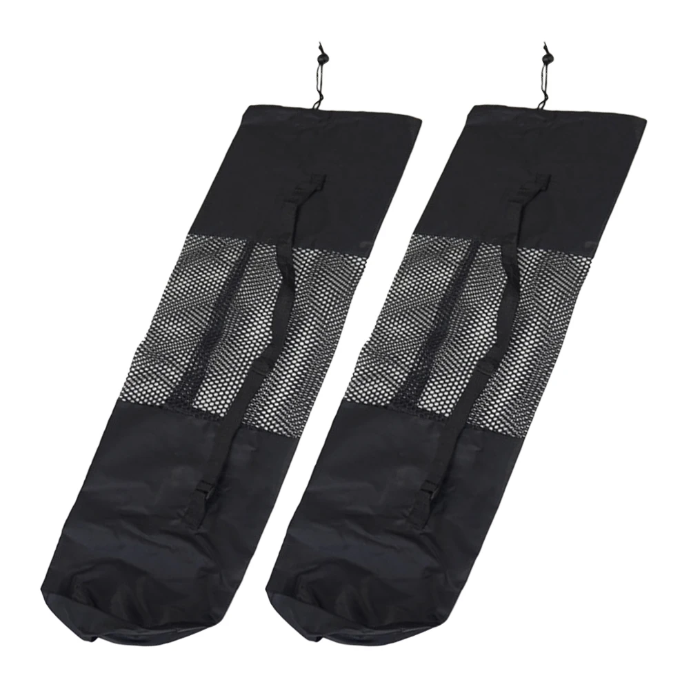 

2pcs Yoga Mat Mesh Bag Carrying Cloth Large Capacity Breathable Shoulder Strap Storage Pouch Durable Practical