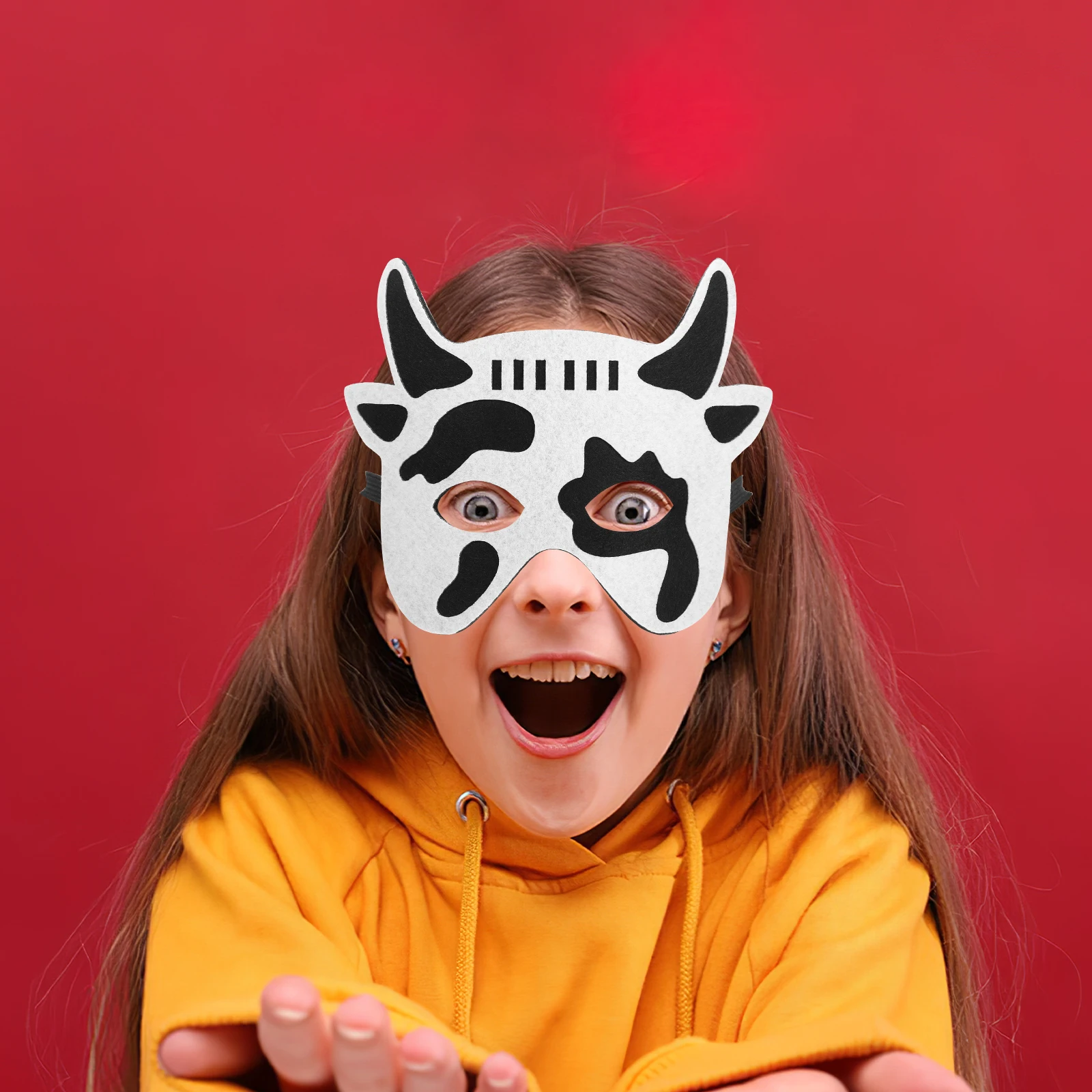 

4 Pcs Small Animal Mask Kids Masquerade Felt Masks for Face Halloween Christmas