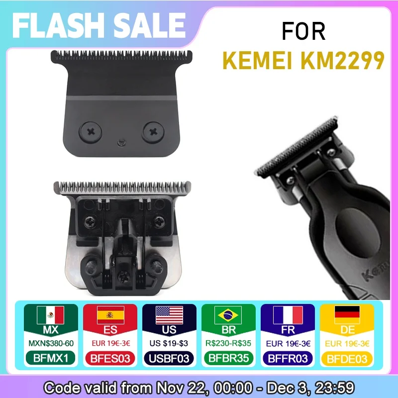 Replacement Blade for Kemei KM-2299 Clipper Professional Hair Trimmer Cutting Knife Head Parts Accessories