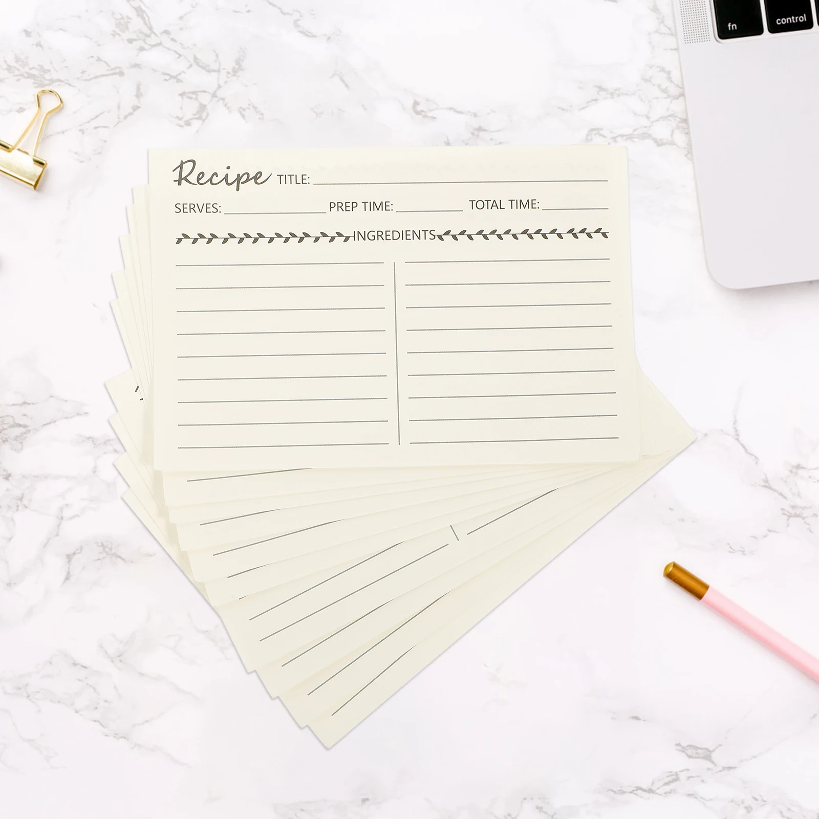 

10Pcs Kraft Paper Recipe Cards Bright Colored Household Cooking Sheets Compact Food Note Cards Recipe Accessories