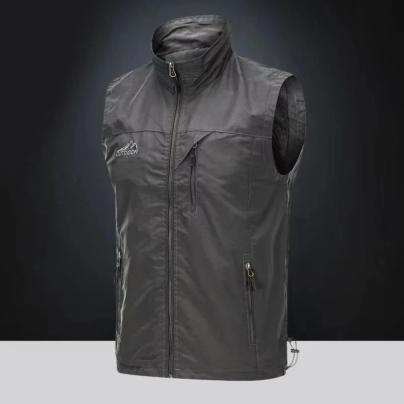 Autumn and winter down cotton vest, men's workwear, jacket, cool and warm vest, anti cold shoulder, 2024 new model