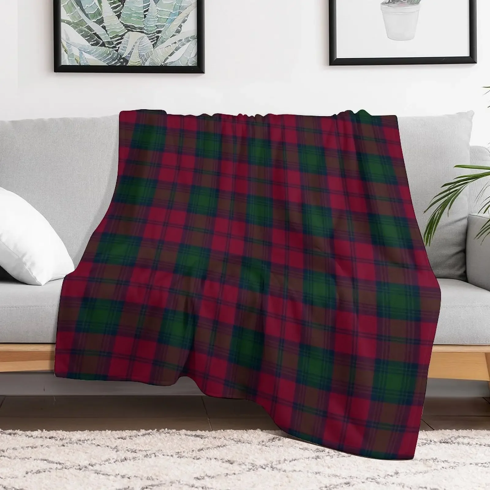 Clan Lindsay Tartan Throw Blanket Camping Soft Plush Plaid Plush Giant Sofa Blankets