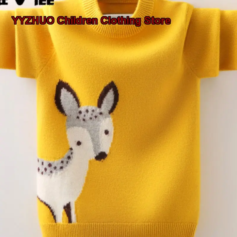 Boys Pullover Sweater Kids Autumn Round Neck Knit Top Toddler