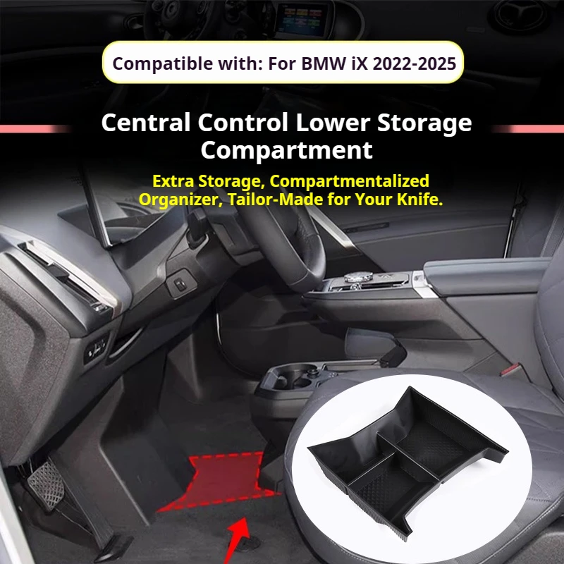 

For BMW iX I20 Elektro EV 2022-2025 The of the storage box on the lower floor of the center console car Interior car accessories