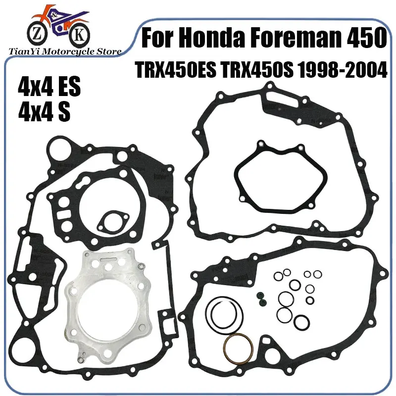 

Motorcycle ATV Engine Top & Bottom End Gasket Kit For Honda TRX450ES TRX450S Foreman 450 4X4Engine Gasket Kit Replacement