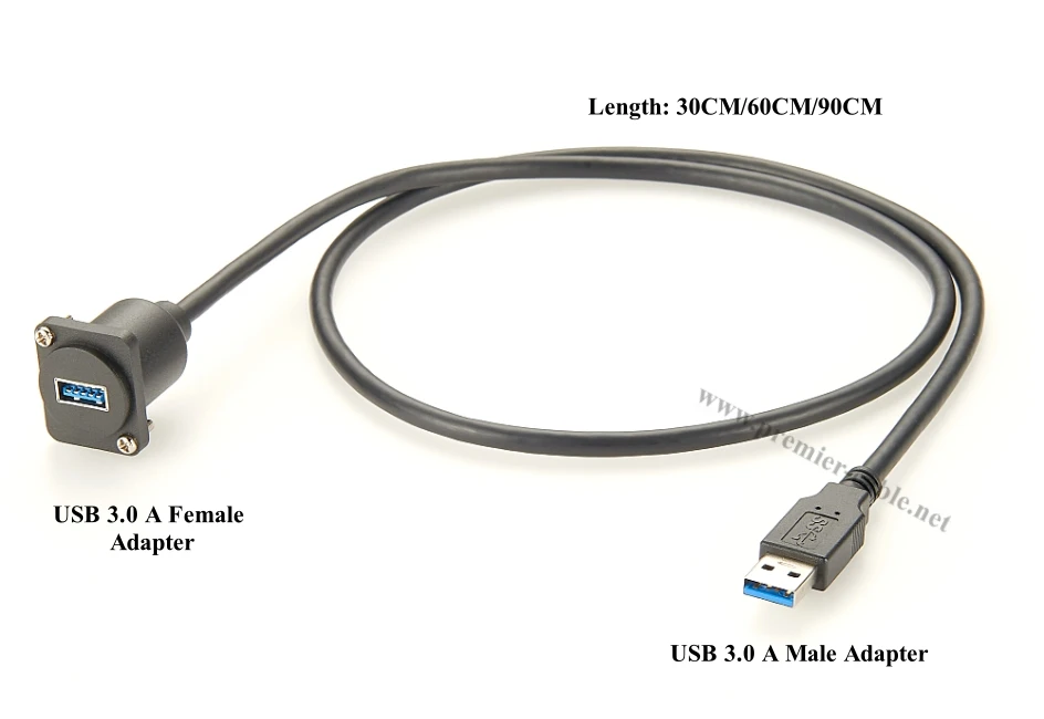D-Typ USB 3.0 Verlängerungskabel (Stecker auf Buchse) Typ A XLR Einbauadapter USB A Durchgangs-Flanschkupplungskabel – Detail 3