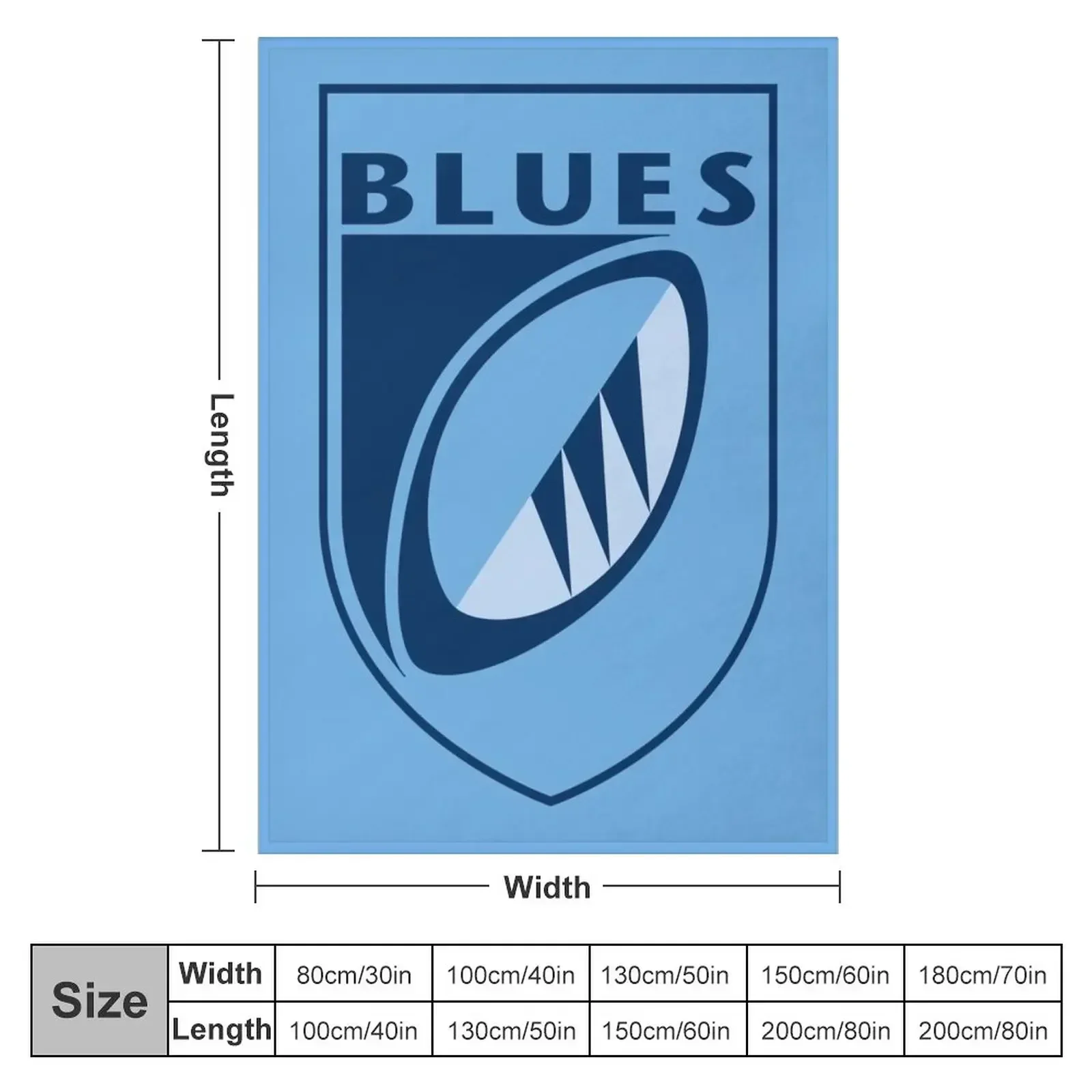 Cardiff Blues Throw Blanket couch cozy soft plush fuzzy picnic outdoor blanket