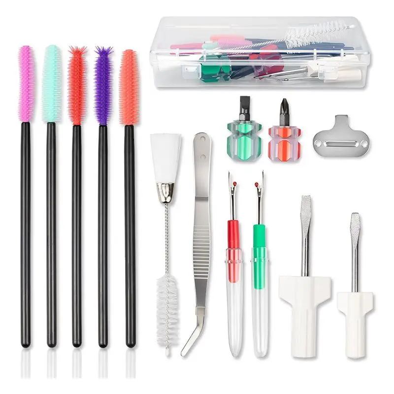 

【RECOMENDAR】15PCS Sewing Machine Maintenance Kit: Screwdrivers, Tweezers, Brushes, Rippers, And Case