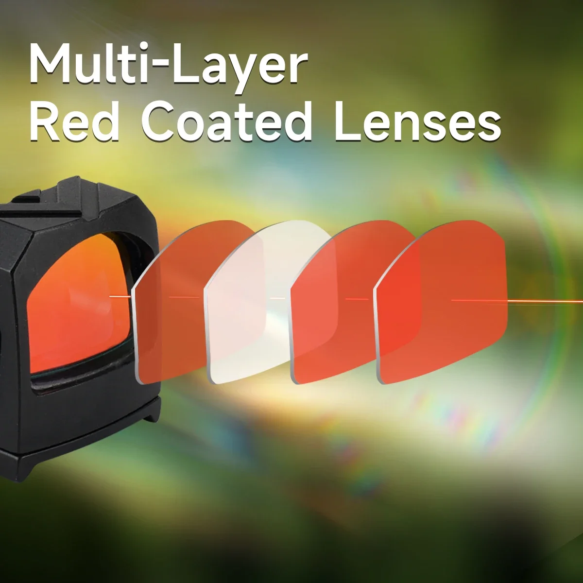 Tactical Red Dot Sight 2MOA Optic Sight Shake Awake for Open Reflex Optics Fit 20mm Rail Collimator for Hunting