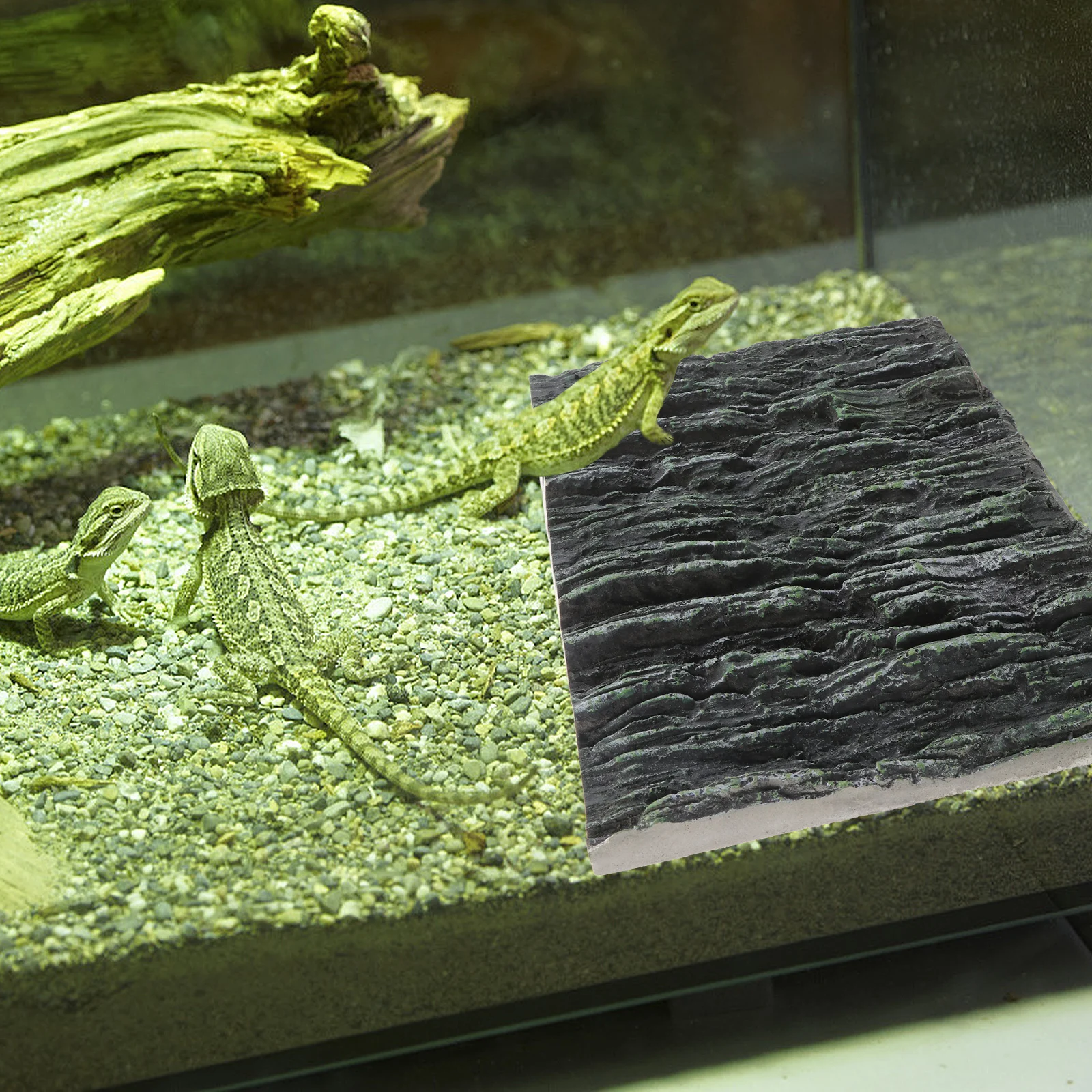 

Aquarium Background Board 3D Fish Tank Decor Reptile Tank Ornament Turtle Box Decor Simulated Bark Terrarium Backdrop Durable