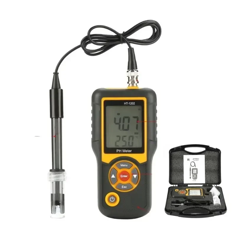 Digital PH Tester Meter HT-1202 High Precision Water  PH acidity meter, for Seawater Freshwater Aquaculture