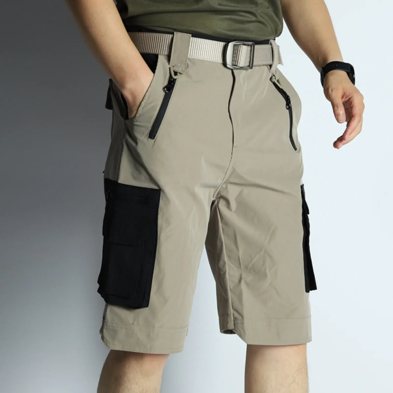 Men Cargo Shorts Outdoor Casual Multi-Functional Cycling Hiking Fishing Anti resistance Multi-Pocket Training Pants