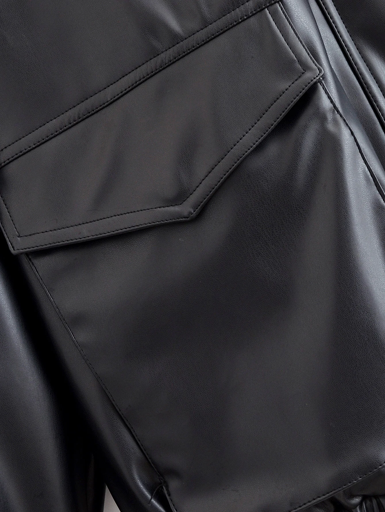 Chaqueta de piel sintética con cuello vuelto para mujer, abrigo de piel sintética de manga larga, chaquetas informales de moda para otoño