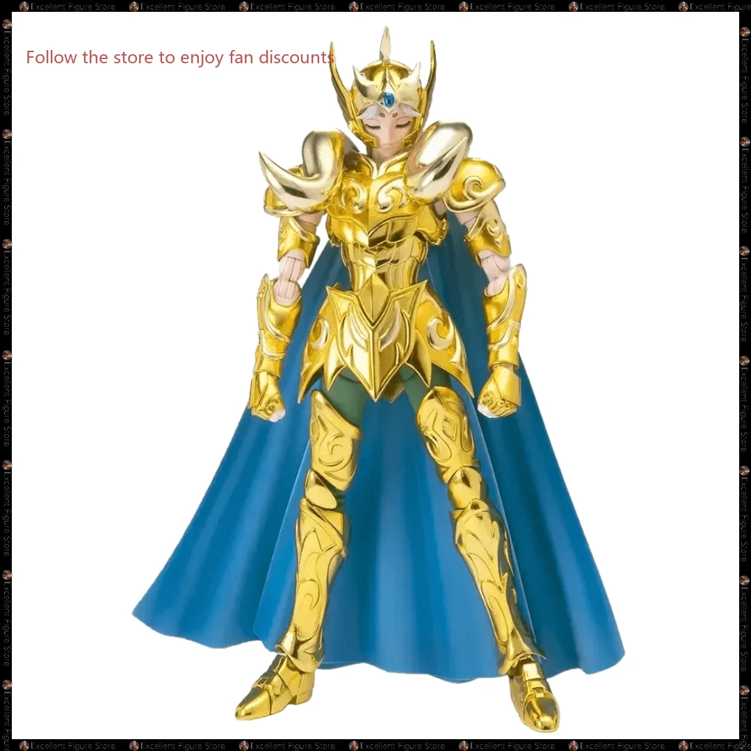 

In Stock MC Model Saint Seiya Myth Cloth EX Gold Aries Mu With Shion Head Metal Armor PVC Action Figure Club Toys