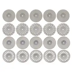 5pcs/Set Dental Ultra-thin Double Sided Sand Porcelain Diamond Dental Double Side Diamond Disc Dentist Cutting Polishing Tools