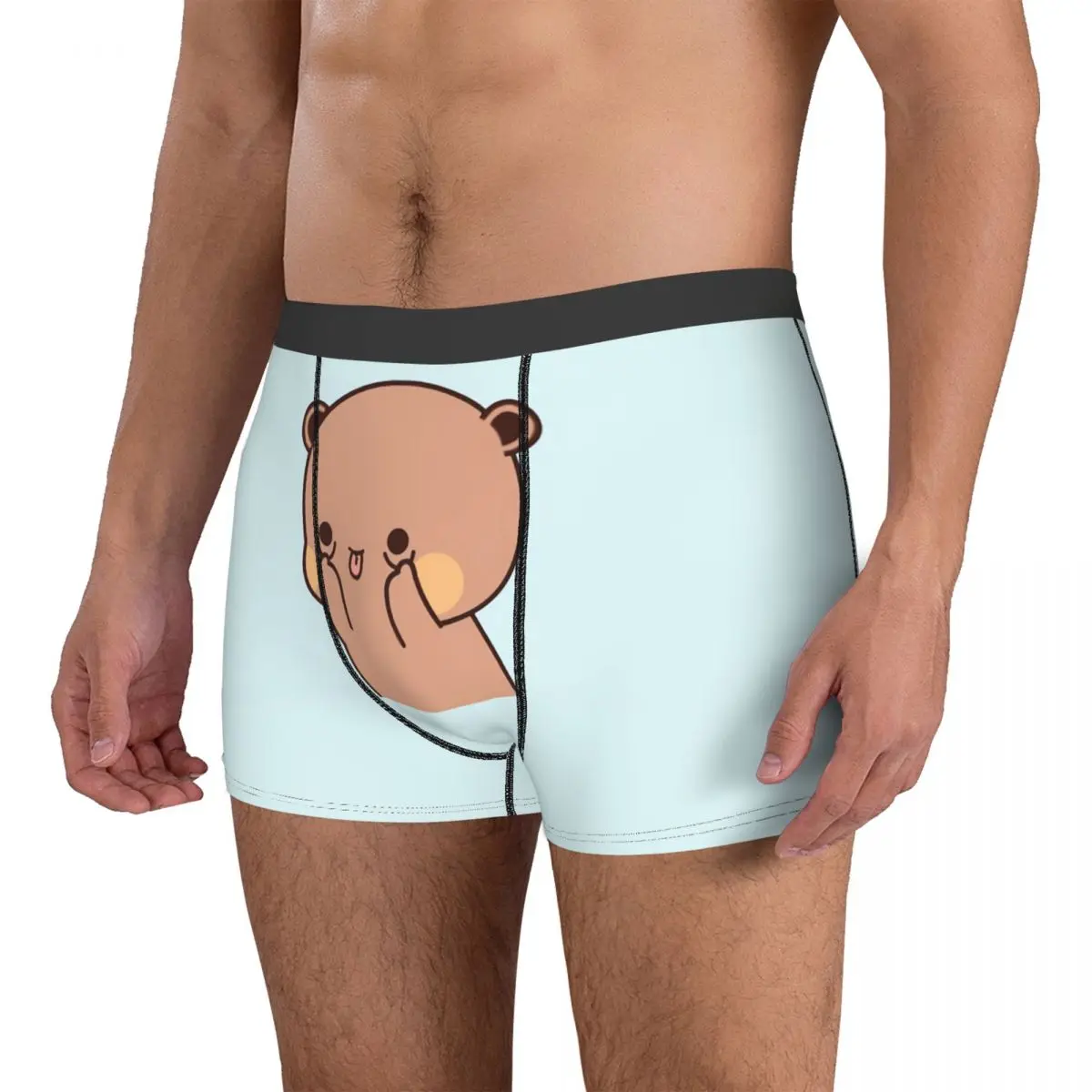 Bubu Dudu – Boxer visage drôle pour homme, culotte très respirante, short imprimé de haute qualité, idée cadeau