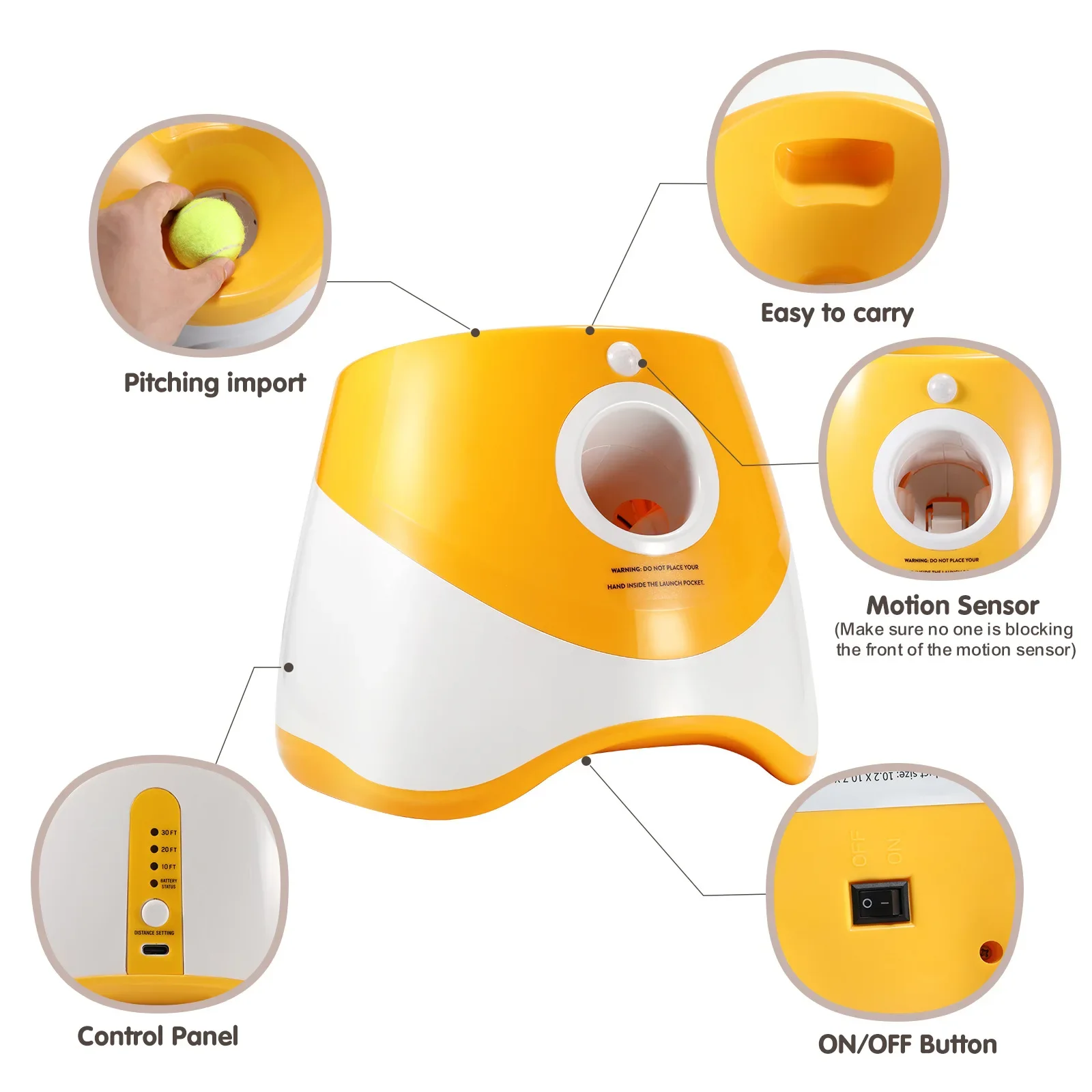 Rechargeable Automatic Dog Tennis Ball Launcher – Interactive Fetch Toy 5