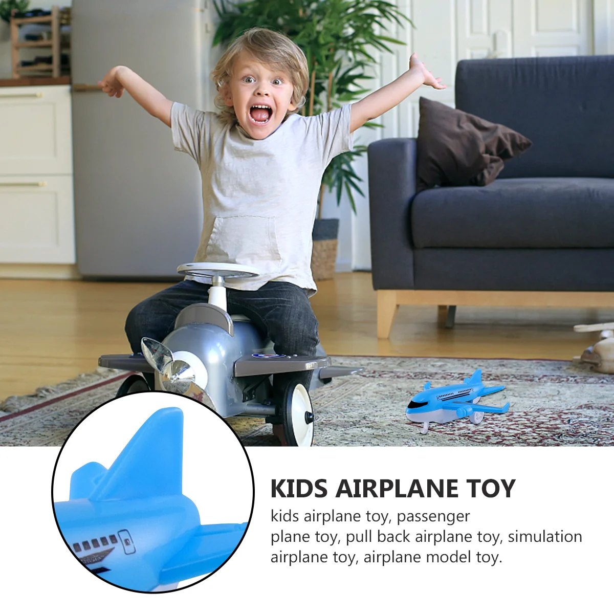 12 PCS Airliner Pull Back Toy Toys Passenger Plane Simulation Airplane Model Boy Plastic Child Kids