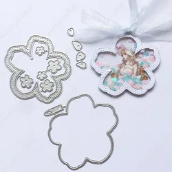 Flower Frame Scrapbooking Shake Frame Metal Cutting Dies New 2024 Die Cut Craft Stencil Embossing Christmas Easter Card Making