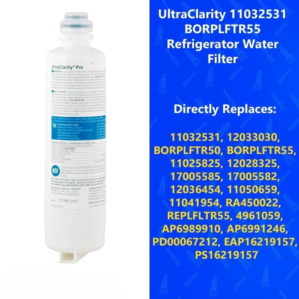 Refrigerator Water Filter Replacement for UltraClarity Pro B36CD50SNB 11032531 12028325 RA450022 B36IT905NP 11025825 B18IF905SP