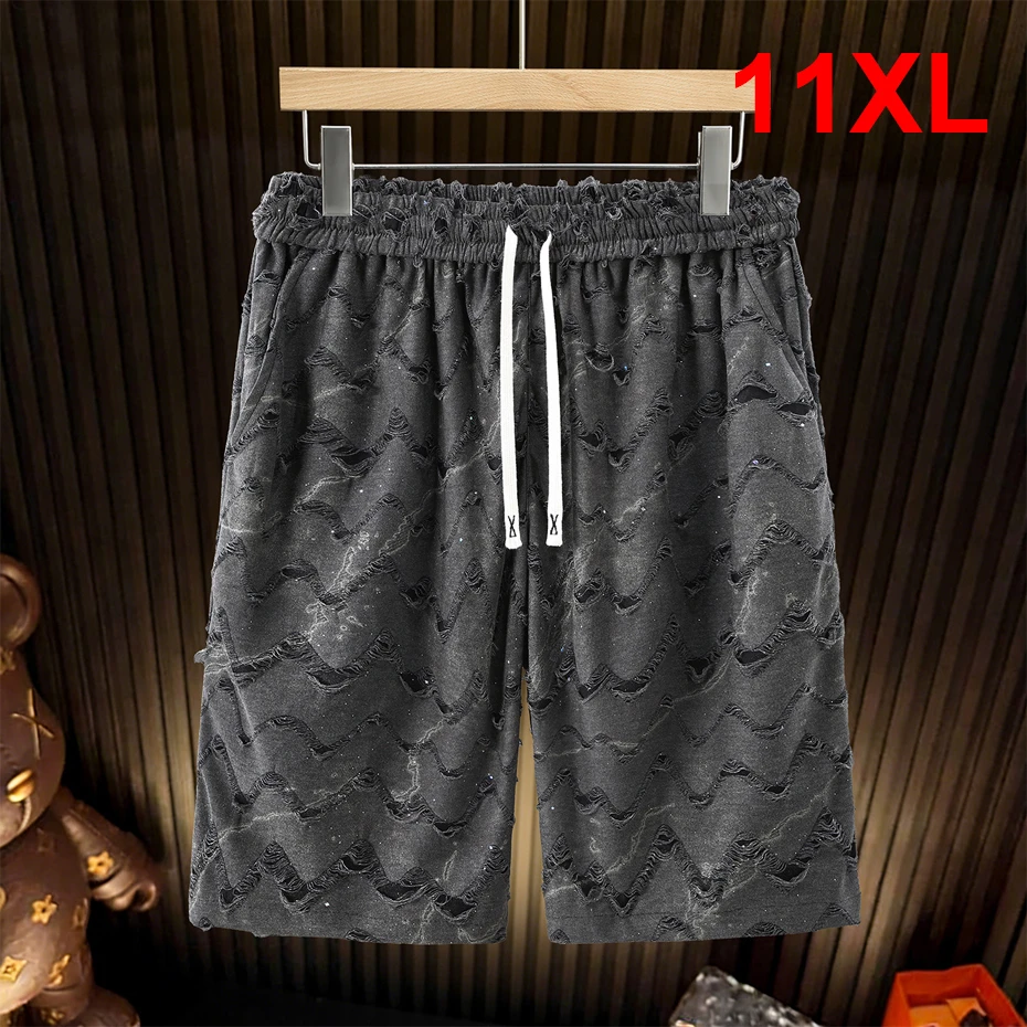 

Летние шорты для мужчин 10XL 11XL, большие размеры, шорты с эффектом тай-дай, мужские модные повседневные летние шорты, большие размеры 10XL 11XL