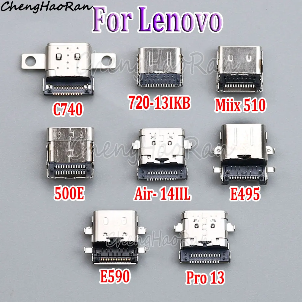 

2 Pcs Type-C USB Charging Ports Connector For Lenovo Yoga C740/Miix510/500E/720/E590 Laptopr Charging Socket Interface Connector