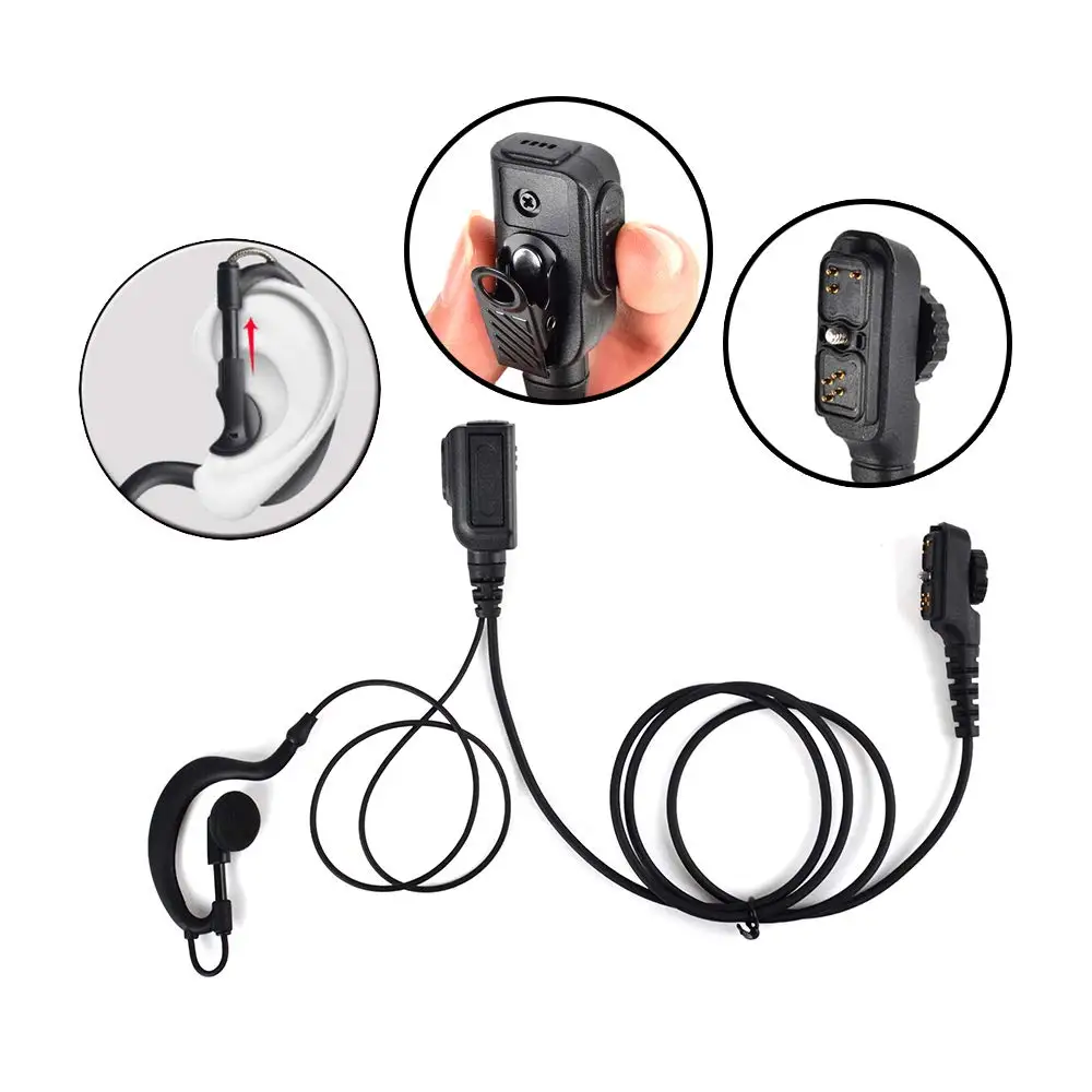 Headset Microphone For Hytera Walkie Talkie Earpiece PD700 PD780 PT580H PT-580 PDD702 PD702G PD752 PD752G PD782 Radio Headphones