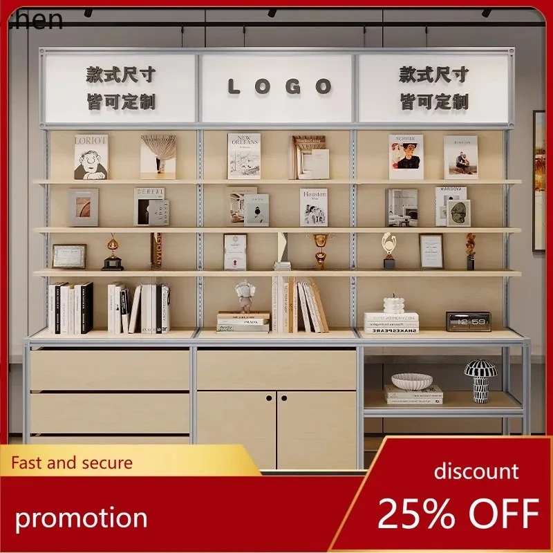 PYH Ocean Board Display Shelf File Storage Exhibition Bookshelf Creative Sample Display Cabinet Storage Rack