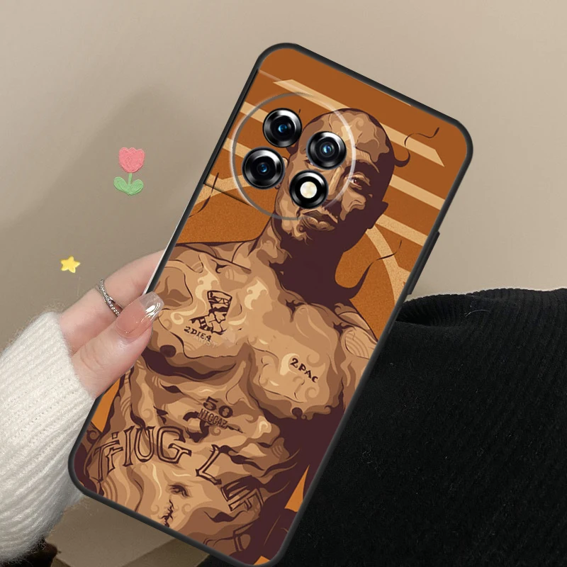 Rapper Tupac 2Pac Makaveli Cover For OnePlus Nord 4 CE 2 3 Lite N20 N30 9 10 Pro 8T 9RT 10T 10R 12R 13R 11 12 13 Case