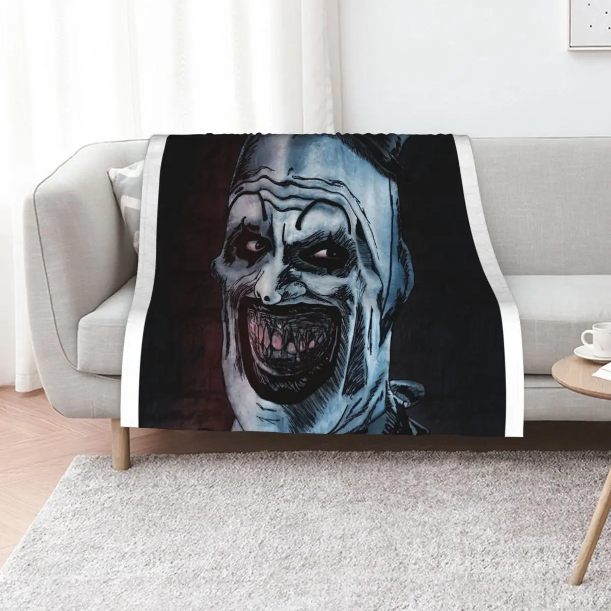 Art The Clown Throw Blanket Polar Warm funny gift blankets and throws Luxury Throw Luxury Thicken Blankets
