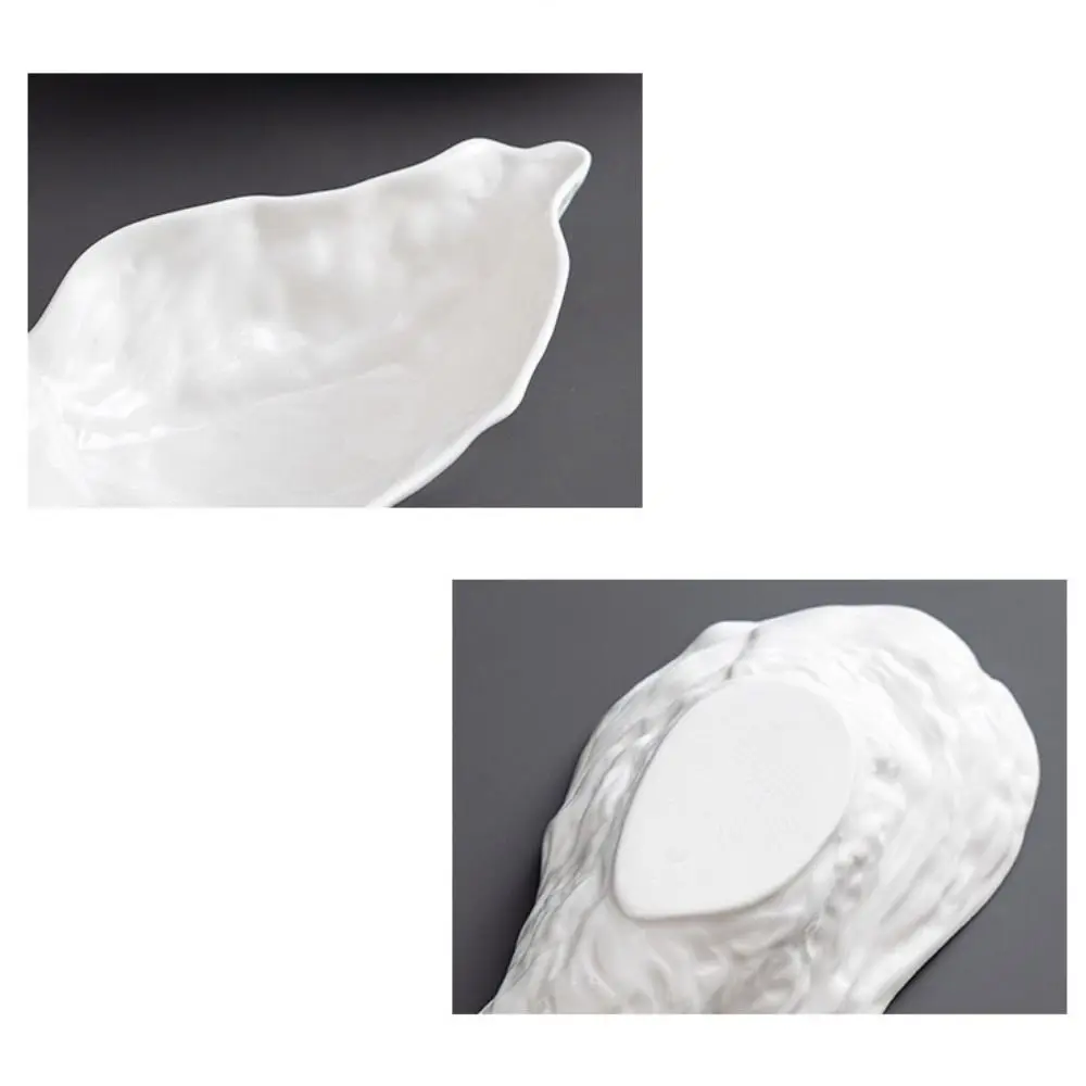 Kitchen Organizer Ceramic Sashimi Plate Oyster Shell Shape Creative Salad Plate Multi-Function Reusable Storage Dish Restaurant