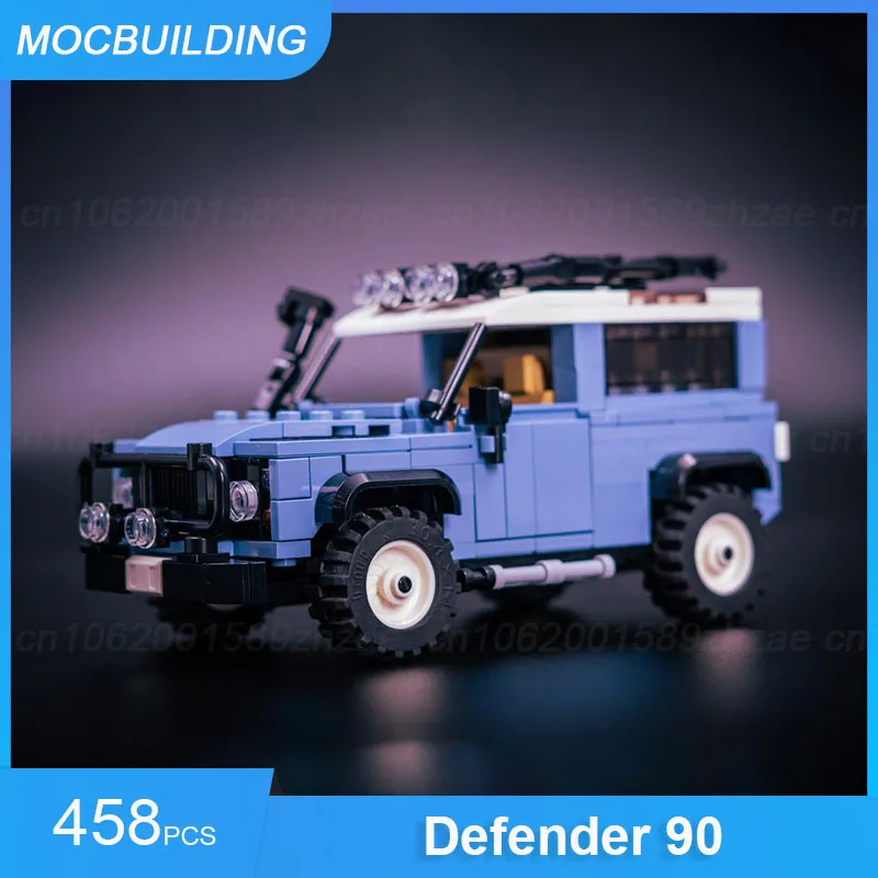 MOC Bouwstenen Defender 90 Auto Model DIY Monteren Bakstenen Transport Educatief Creatief Speelgoed Collectie Geschenken 458 STKS