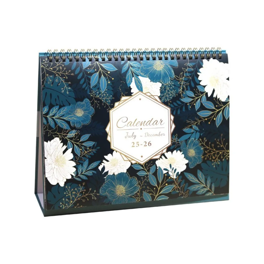 Elegan Small Size 2026 Desk Calendar Exquisite Design Flip Style Desktop Calendar Academic Flip Calendar For Office Workers