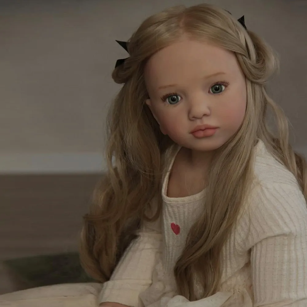 402in Reborn Doll  Aloenka Painted DIY Part with Cloth Body Rooted Long Hair Toy Gift
