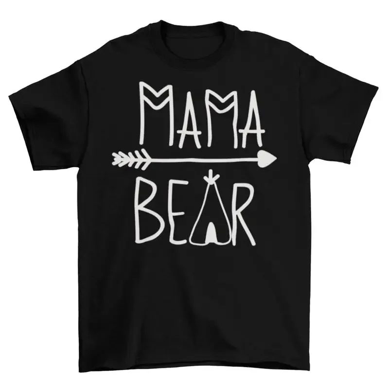 Mama Bear T Shirt Adult Funny Sizes Indian Maternal Mom Childcare New