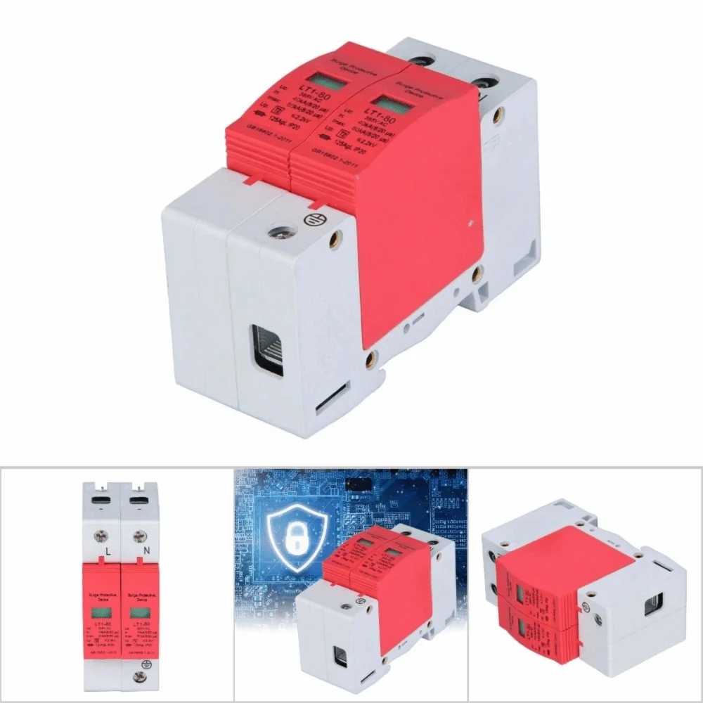 

Overvoltage Protection 2P Surge Protective Device 80KA Low voltage Low Voltage Arrester Power Protector Power System