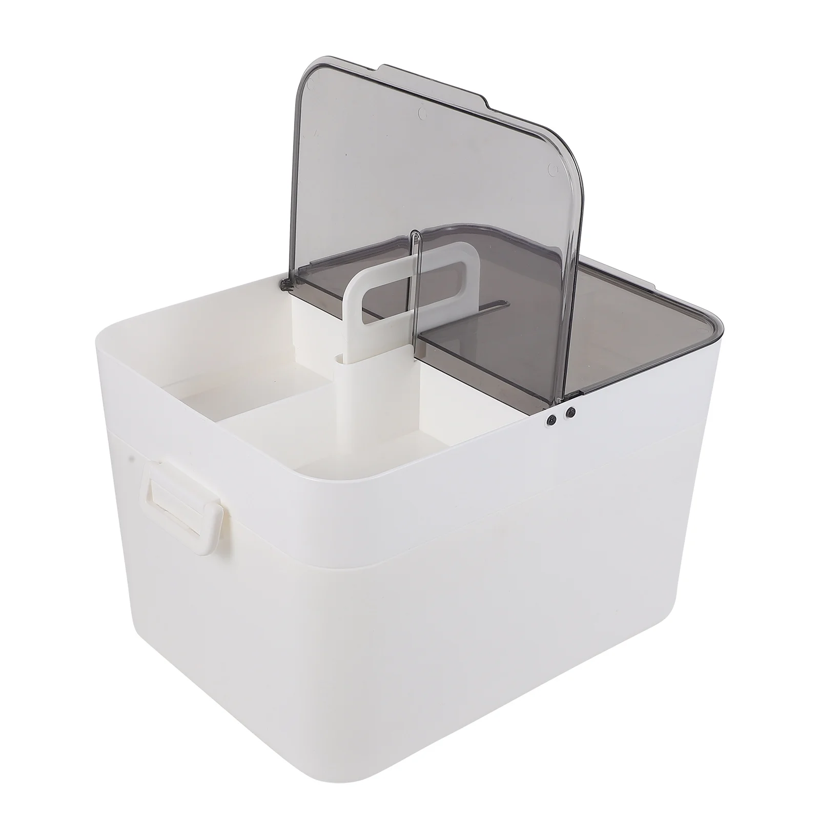 

1Pcs Portable Medical Box Ergonomic Handle Design Safe Material Clear Transparent Medicine Organizer Medicine Case