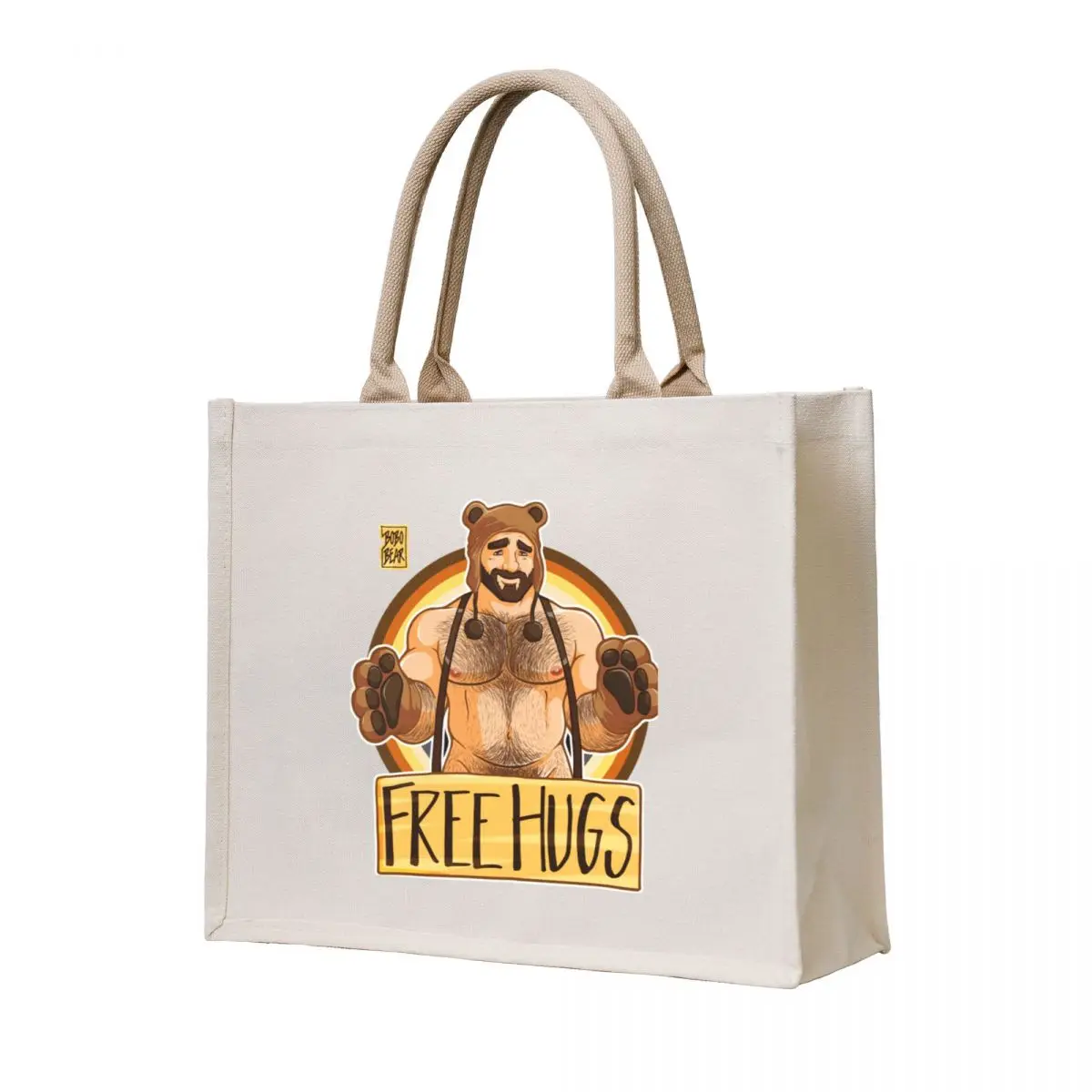 

ADAM LIKES HUGS - BEAR PRIDE Tote Bag Women's bag Canvas stote bag tote bags aesthetic