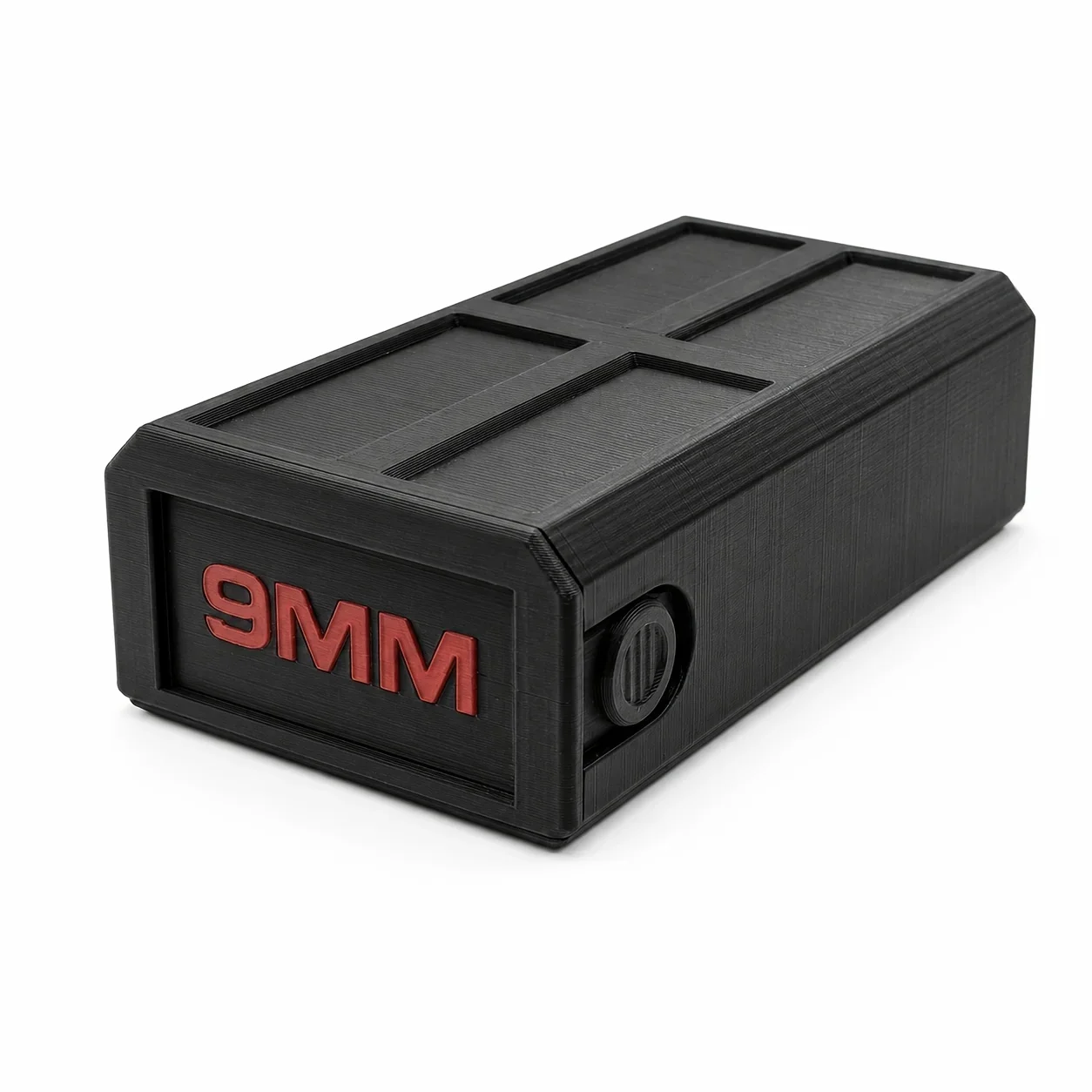 Tactical Range Gear, 3D Printed 9mm Ammo Box with Side Lock, 50-Round Drawer, Ideal Gift for Dads & Graduates
