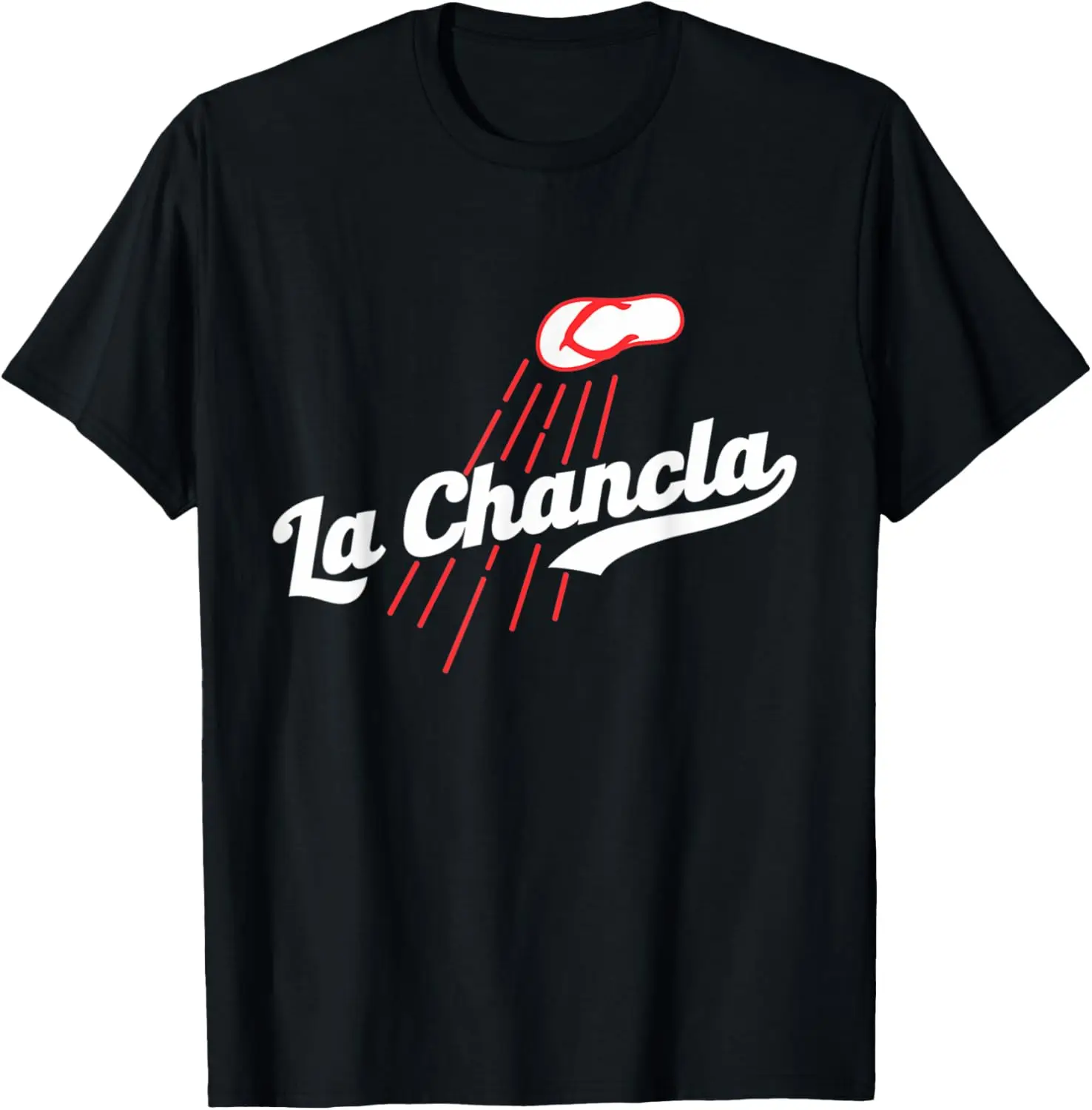 

Funny Mexico Flying La Chancla Baseball T-Shirt