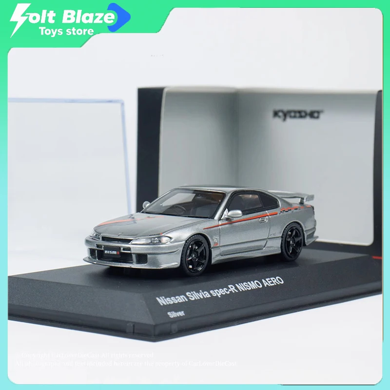 

Kyosho 1/43 Nissan S15 Spec R Skyline, модель автомобиля из смолы, имитация Sollction, статический настольный дисплей, модель автомобиля из сплава, игрушка для мальчика в подарок